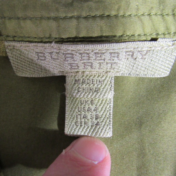 Burberry Brit Dress Womens 4 Green 100% Mulberry - Picture 7 of 8